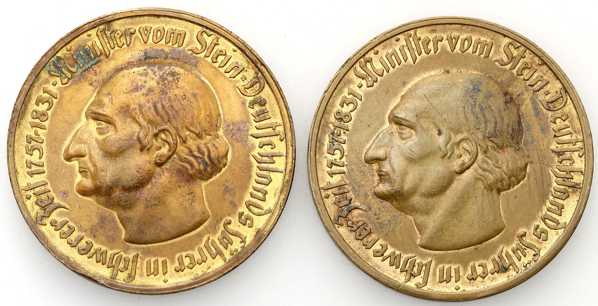 Niemcy, Westfalia, 10.000, 50 milionów marek 1923, zestaw 2 monet